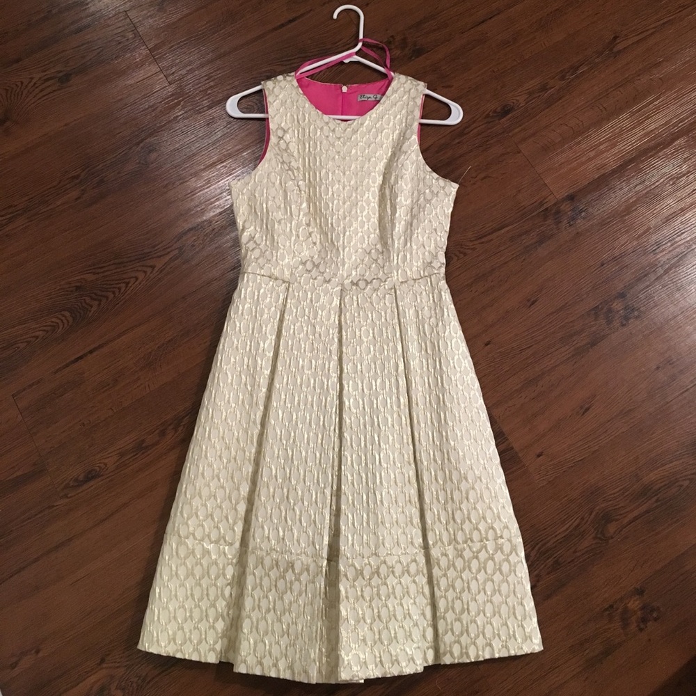 Eliza J- Jacquard Fit & Flare Dress