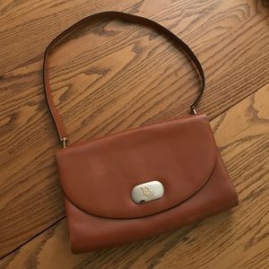 Vintage Dior Brown Leather Handbag