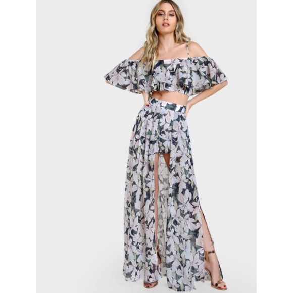 ☀️ Floral Crop Top & Maxi Shorts Set - Picture 5 of 8