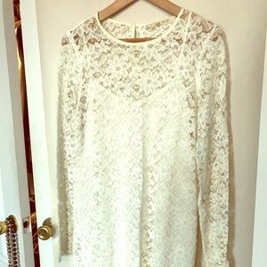 Alexa Chung for Madewell LS white lace dress
