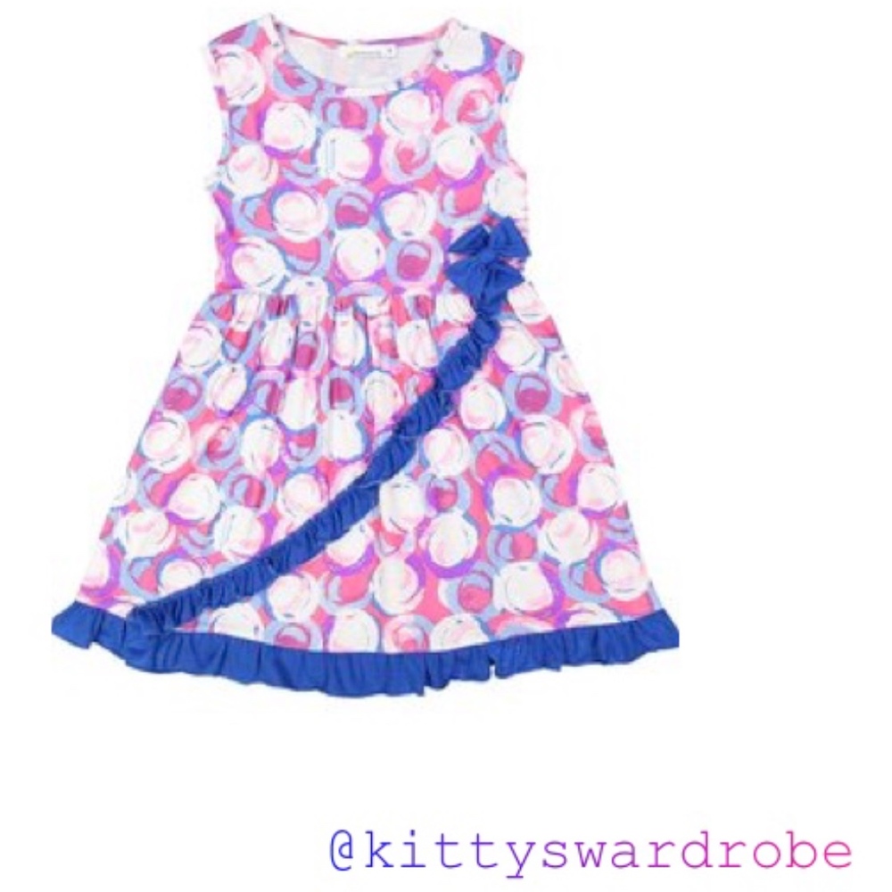 Geometric Printed Aline Dress with Ruffle Accent