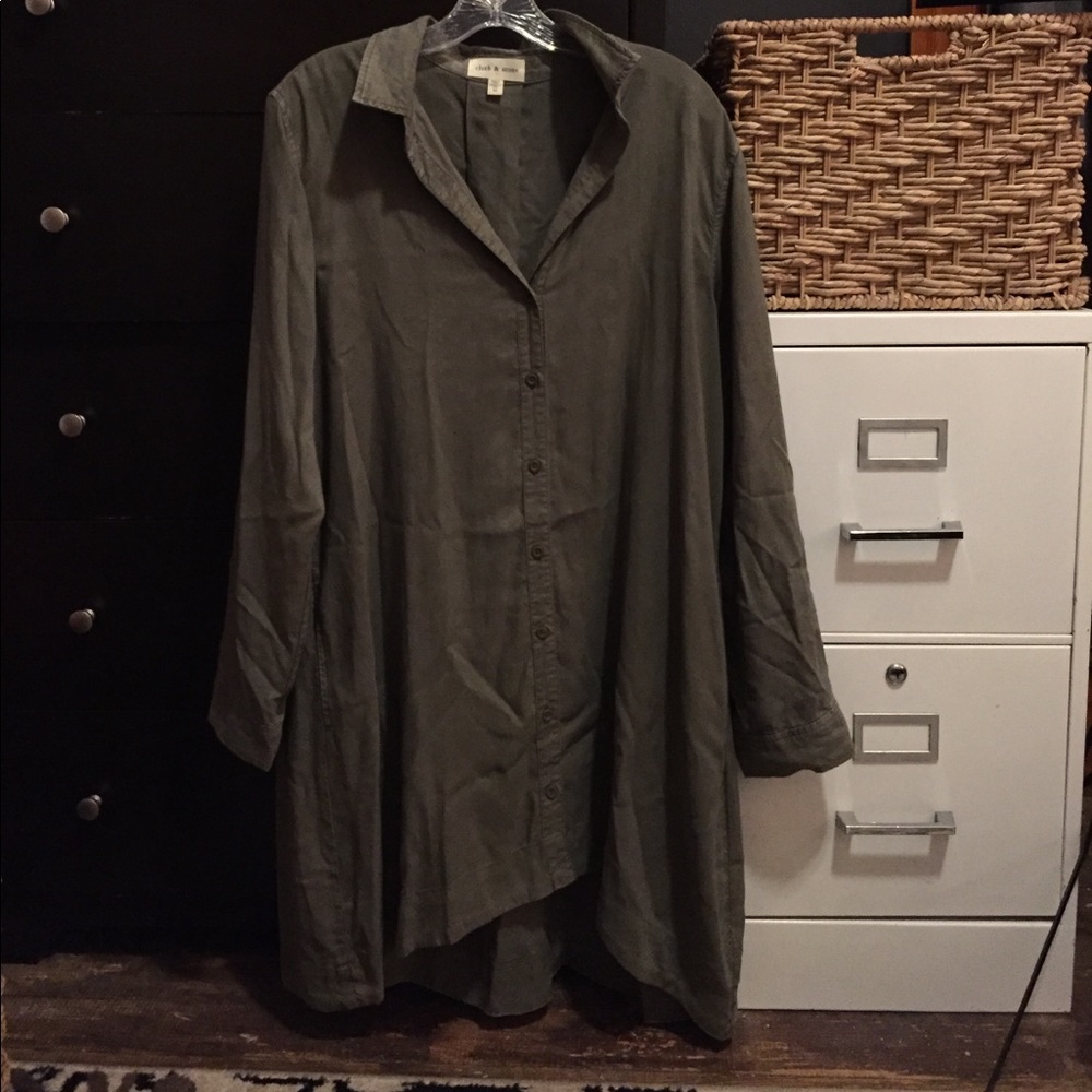 Olive Green Cloth & Stone Anthropologie Dress