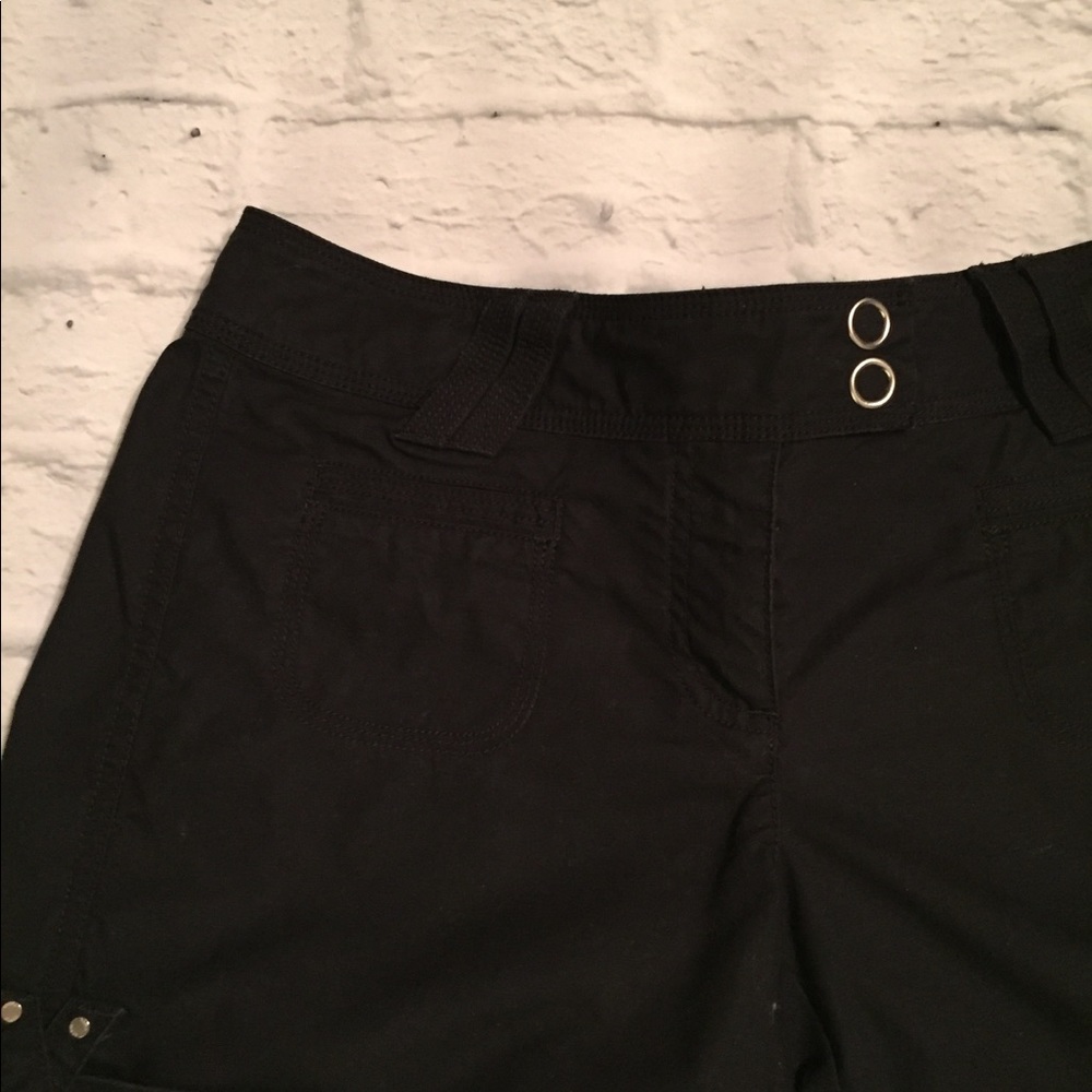 White House Black Market Black Cotton Shorts - Picture 3 of 7