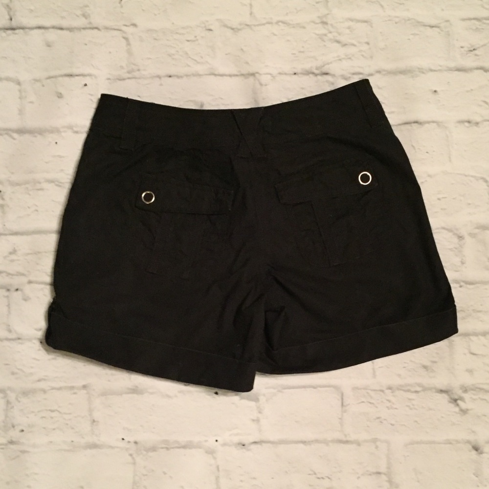 White House Black Market Black Cotton Shorts - Picture 4 of 7