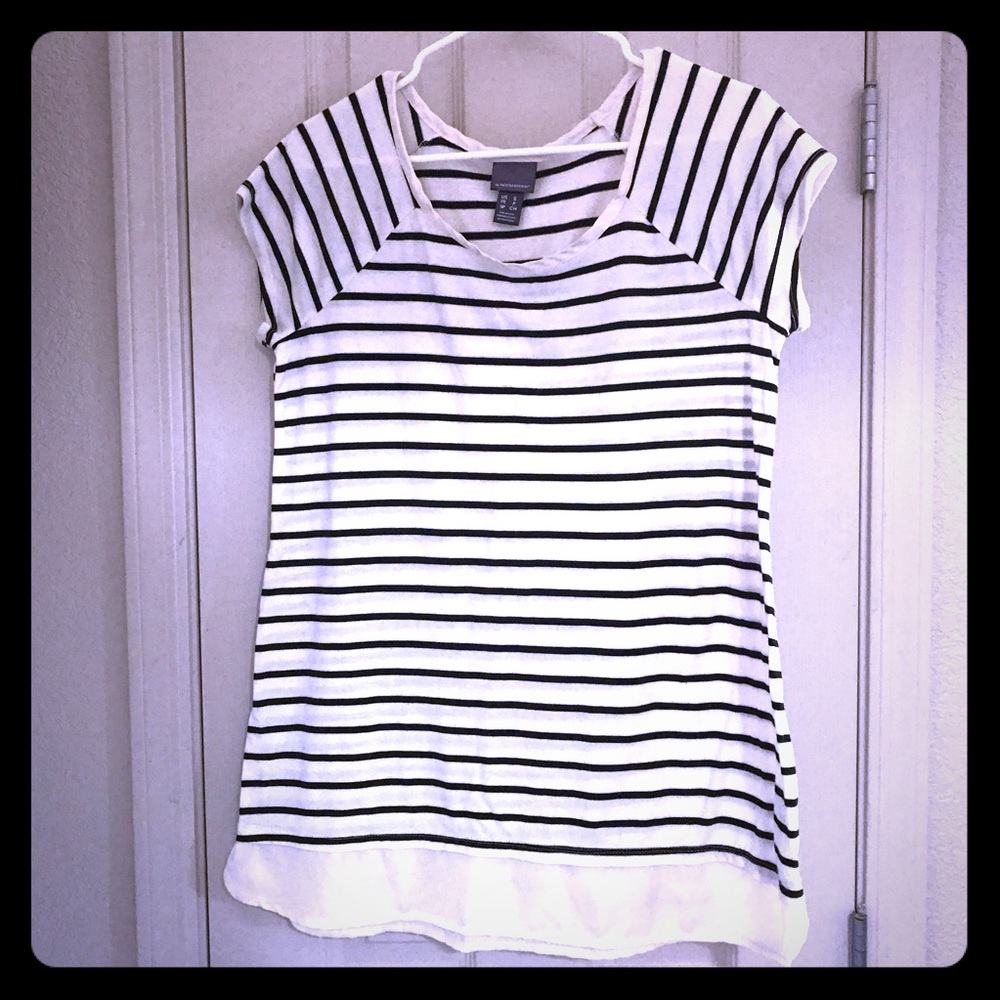 White and black stripped maternity shirt!