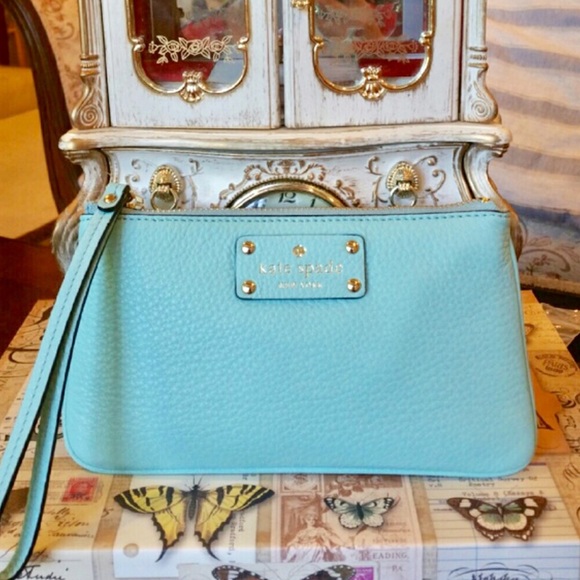 Kate Spade ♠️ New York Teal / Aqua wallet - Picture 2 of 3