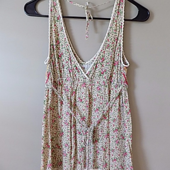 Beautiful, floral print tank top with empire waist - Picture 3 of 3
