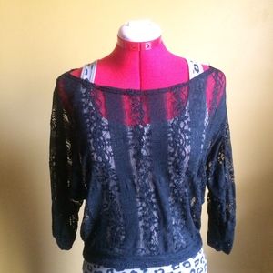 Lacey Open-Back Blouse