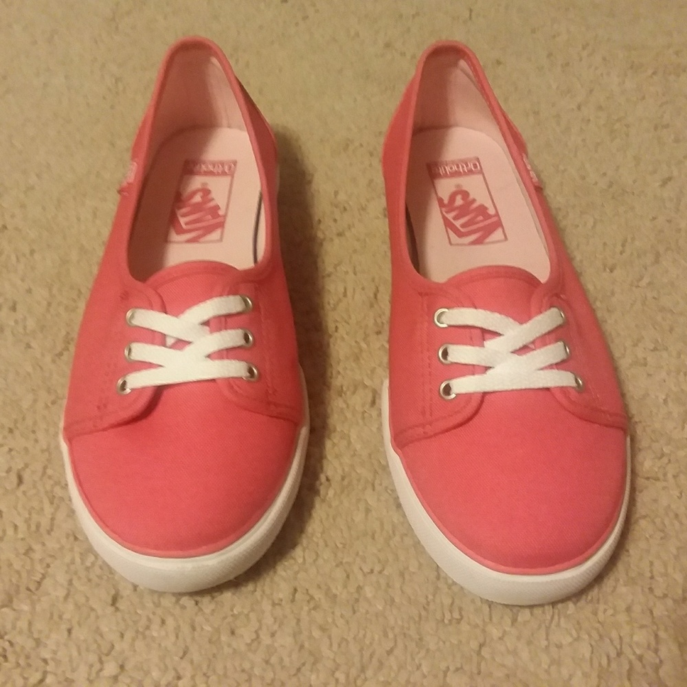 Womens vans coral size 5.5 slip on shoes