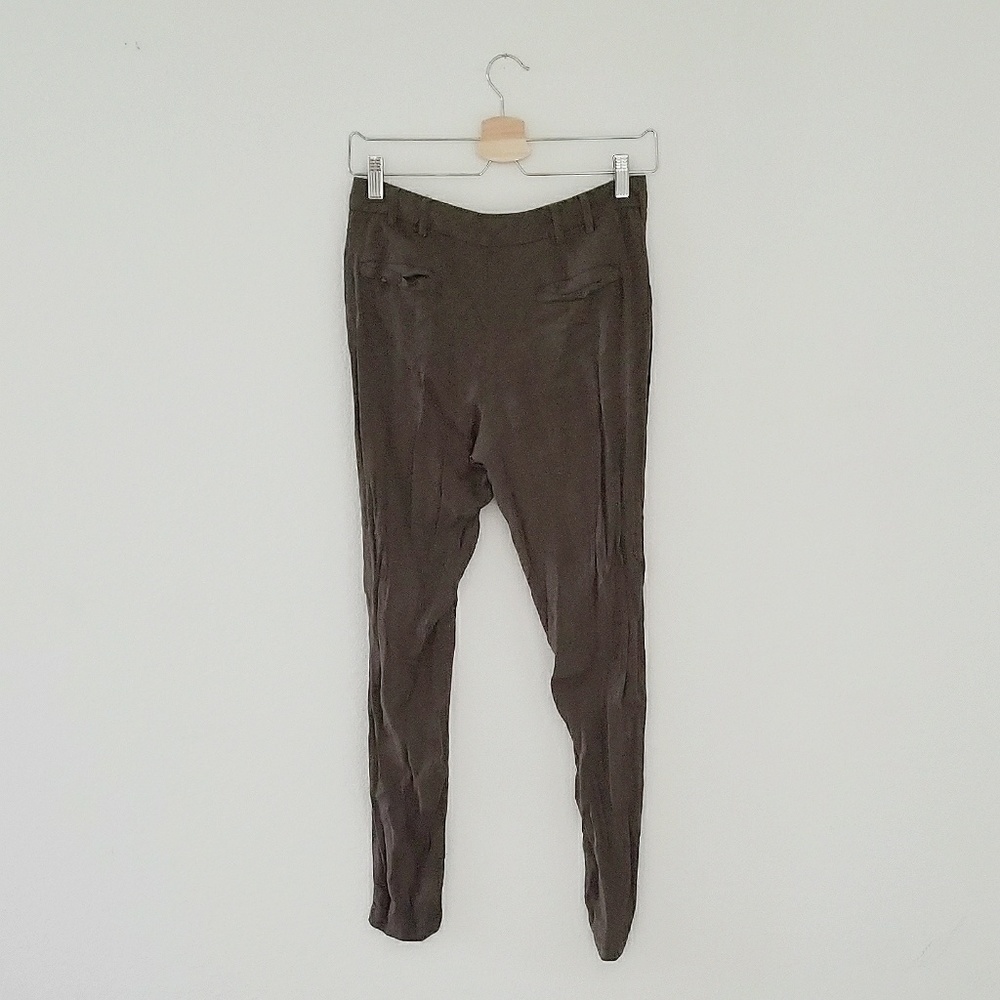 MANGO olive green casual pants - Picture 3 of 3