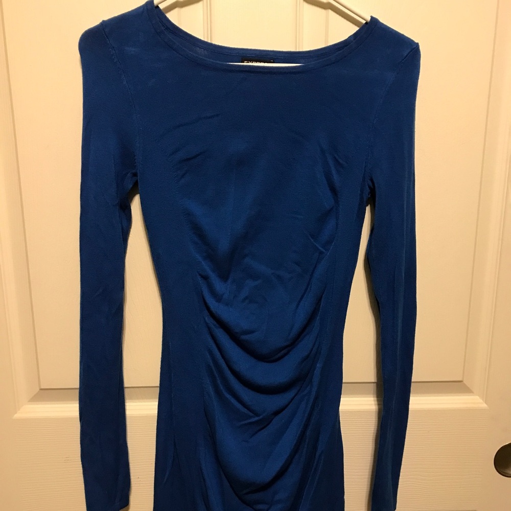 Express blue body con dress