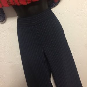 Chico's Pinstripe Navy Trouser Pants