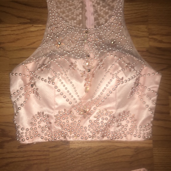 SOLD!! 2 piece beaded prom dress - Picture 3 of 7