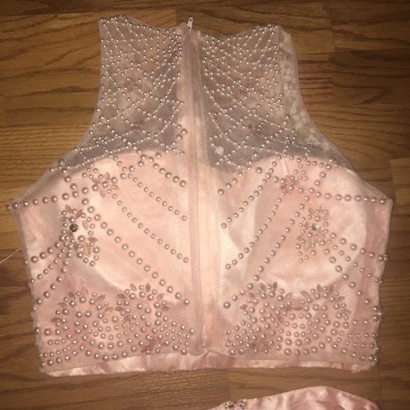 SOLD!! 2 piece beaded prom dress - Picture 4 of 7