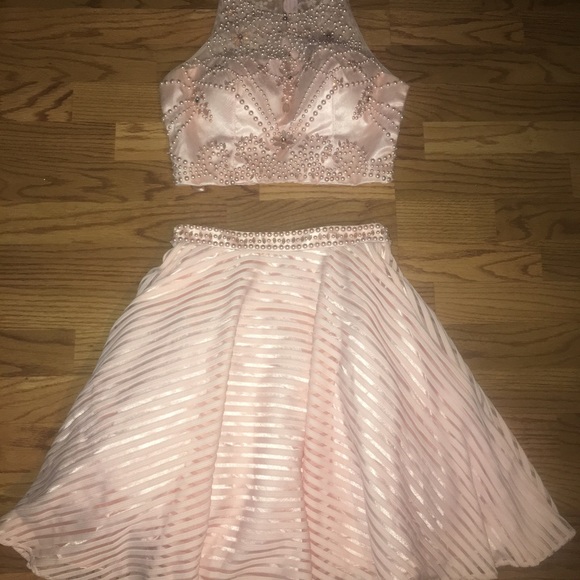 SOLD!! 2 piece beaded prom dress - Picture 7 of 7