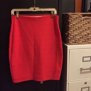 Fabulous Red Bandage-style Pencil Skirt