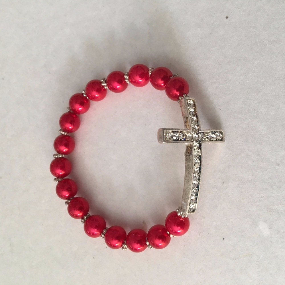 Cut Diamond Bracelet Red