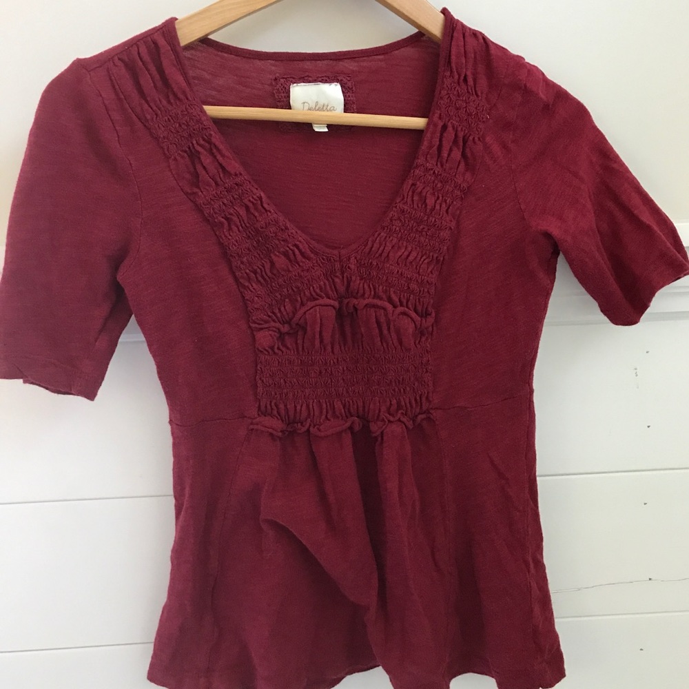 Maroon anthropology tee
