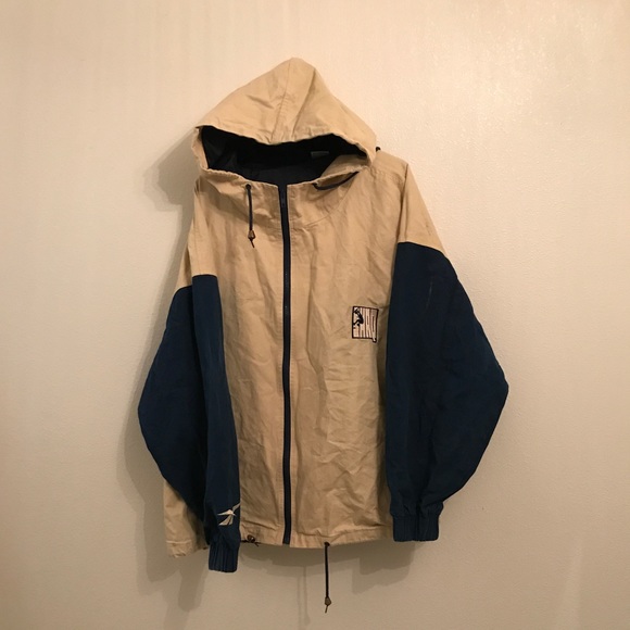 reebok jacket vintage brown