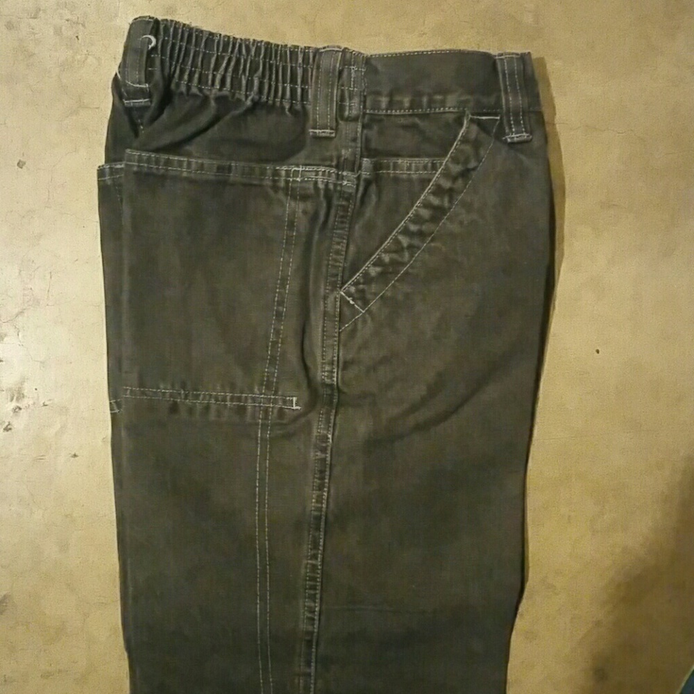 "Boy's Grey Denim Utility Jeans"