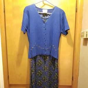 Very cute maxi dress with cardigan