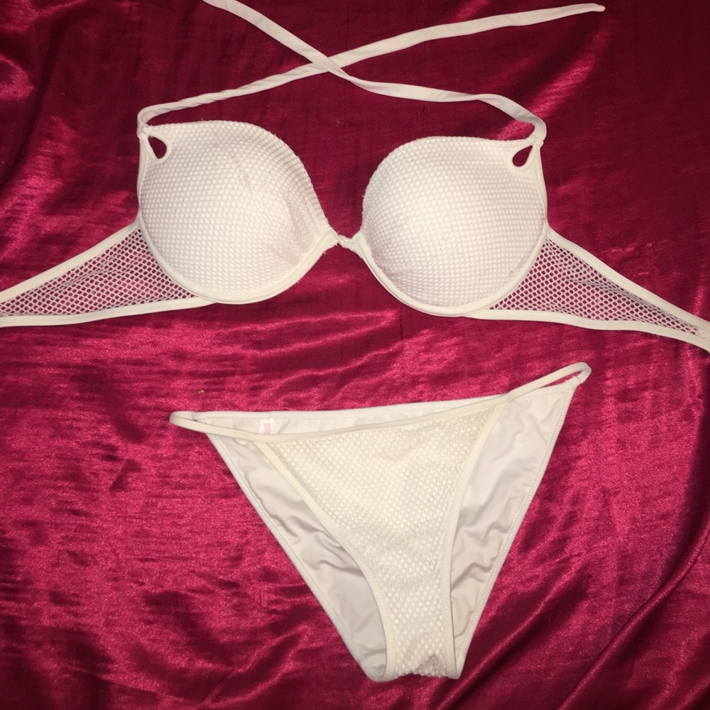White lace Victoria secret bikini