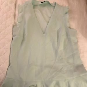 Banana Republic light blue Blouse with ruffle trim