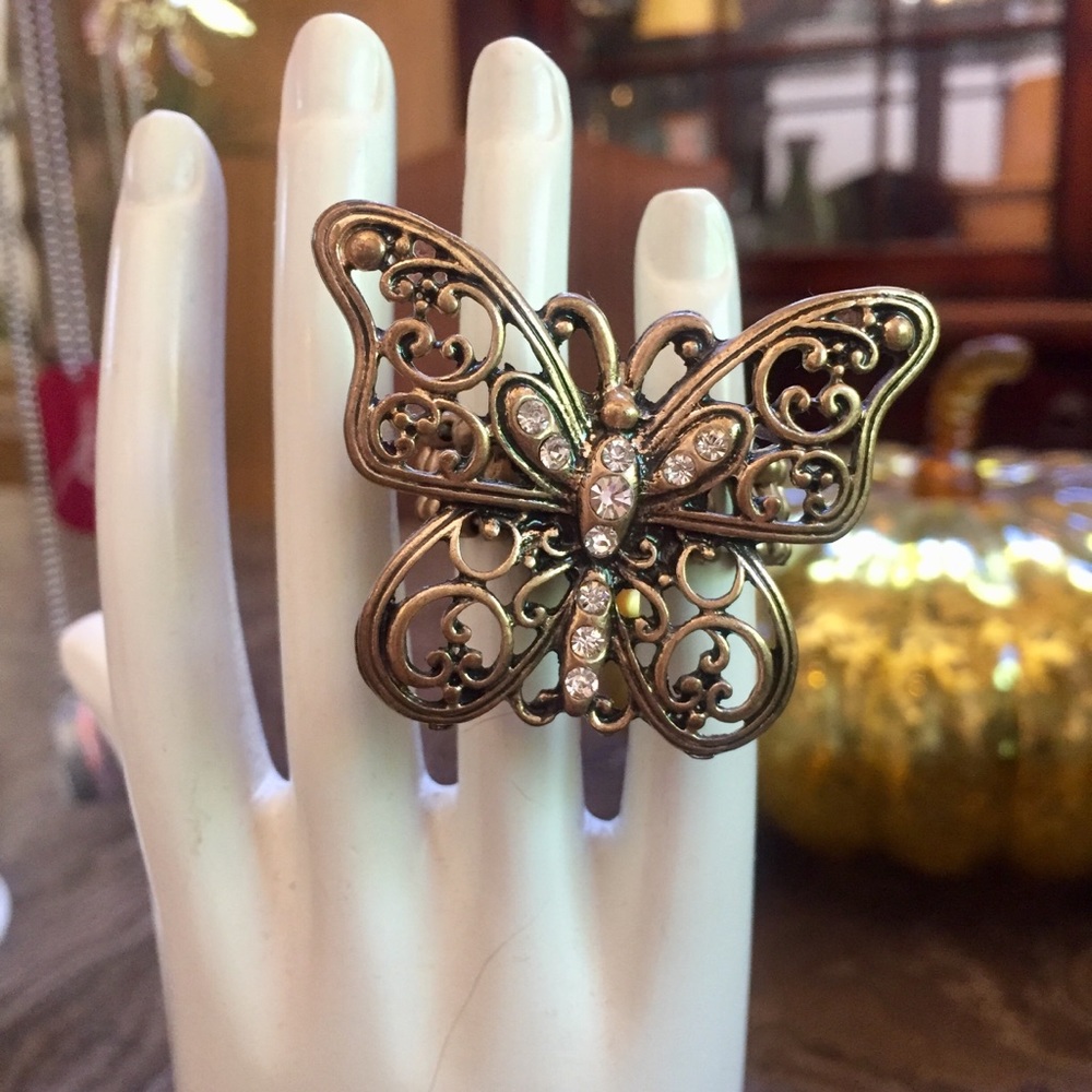 Butterfly Ring with Vintage Charm