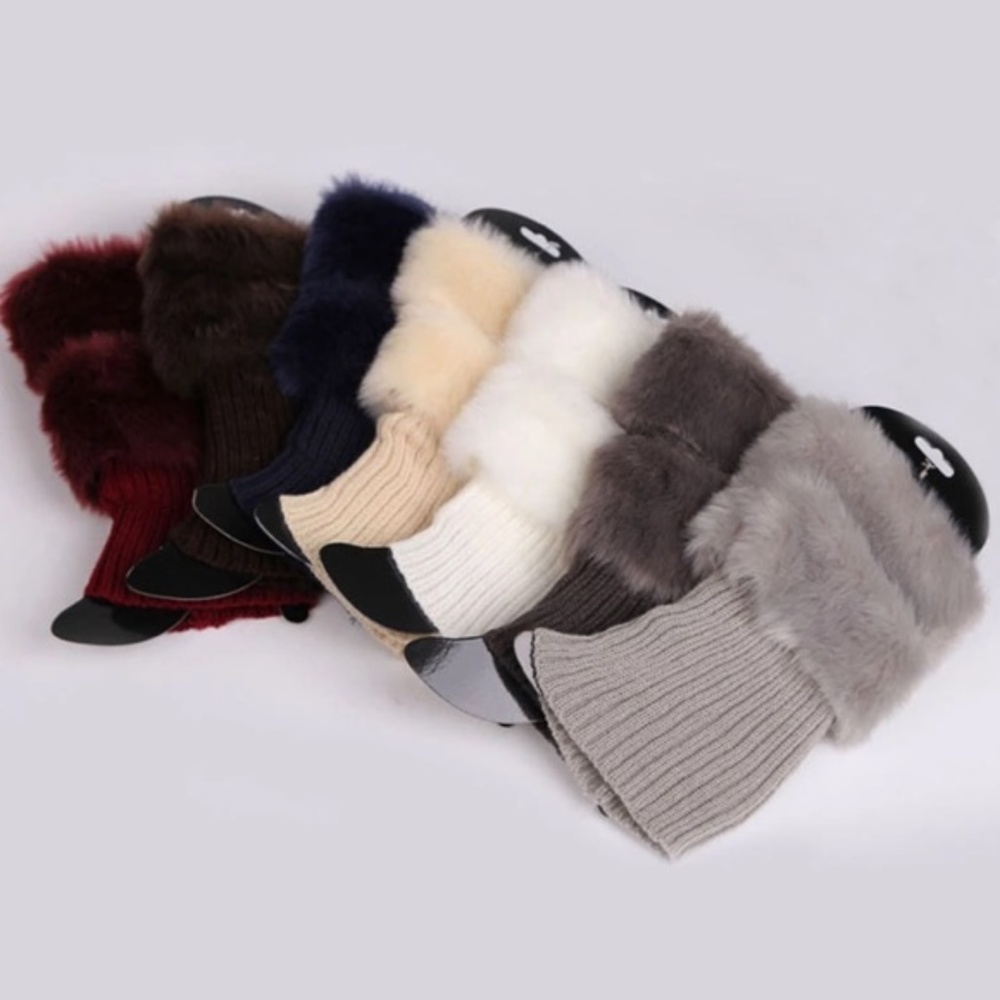 2-for-1 BOGOWarm Winter Fur Cuff Knit Boot Toppers - Picture 7 of 8