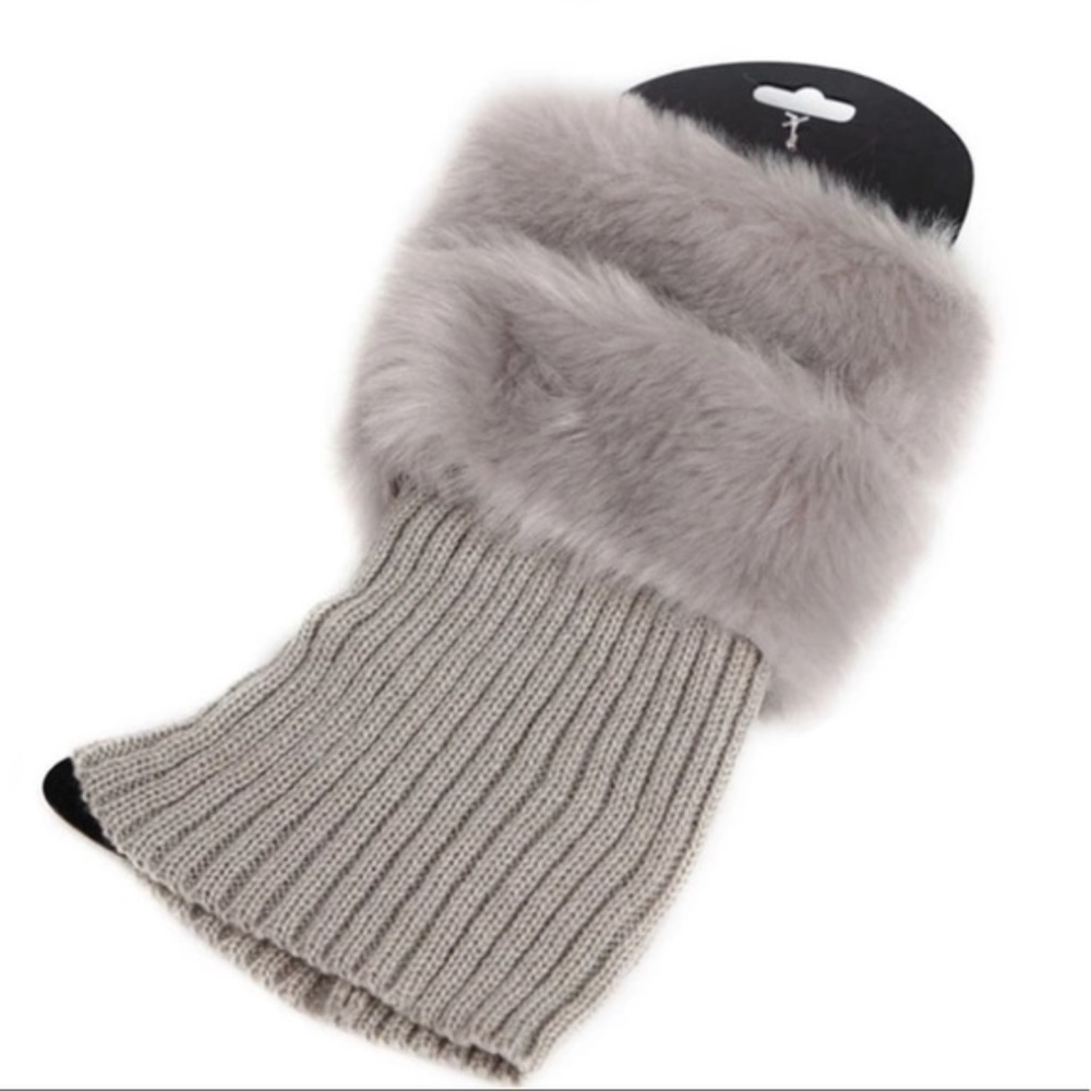 2-for-1 BOGOWarm Winter Fur Cuff Knit Boot Toppers - Picture 6 of 8