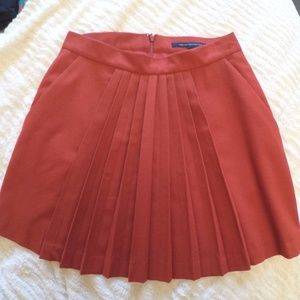 French Connection Red Pleated Skirt NWT Size S