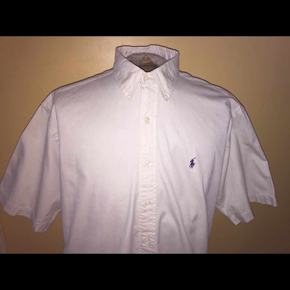MEN'S RALPH LAUREN SHORT SLEEVE BUTTON DOWN L