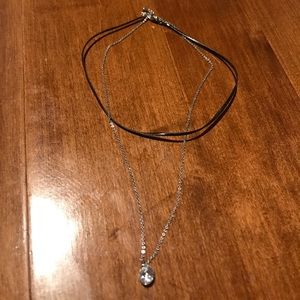 Double Layer CZ Choker Necklace ✨
