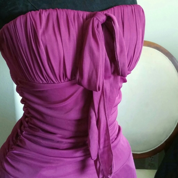 DONATED - Berry Rouched Dress - Picture 5 of 6