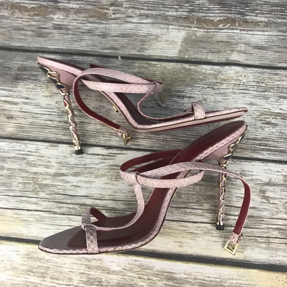 Cesare Paciotti Shoes - Cesare Paciotti Pink Jeweled Strappy Heels Size 39