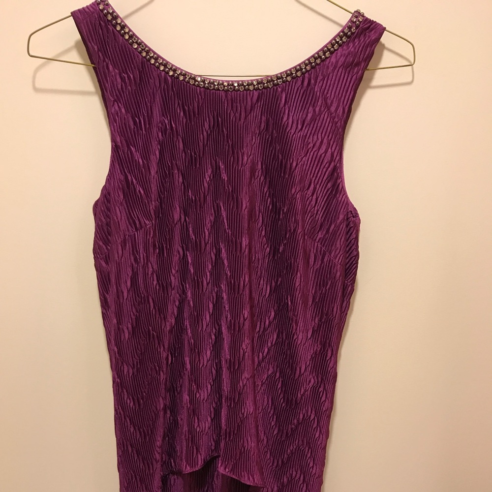 Adriana Papell purple mini dress