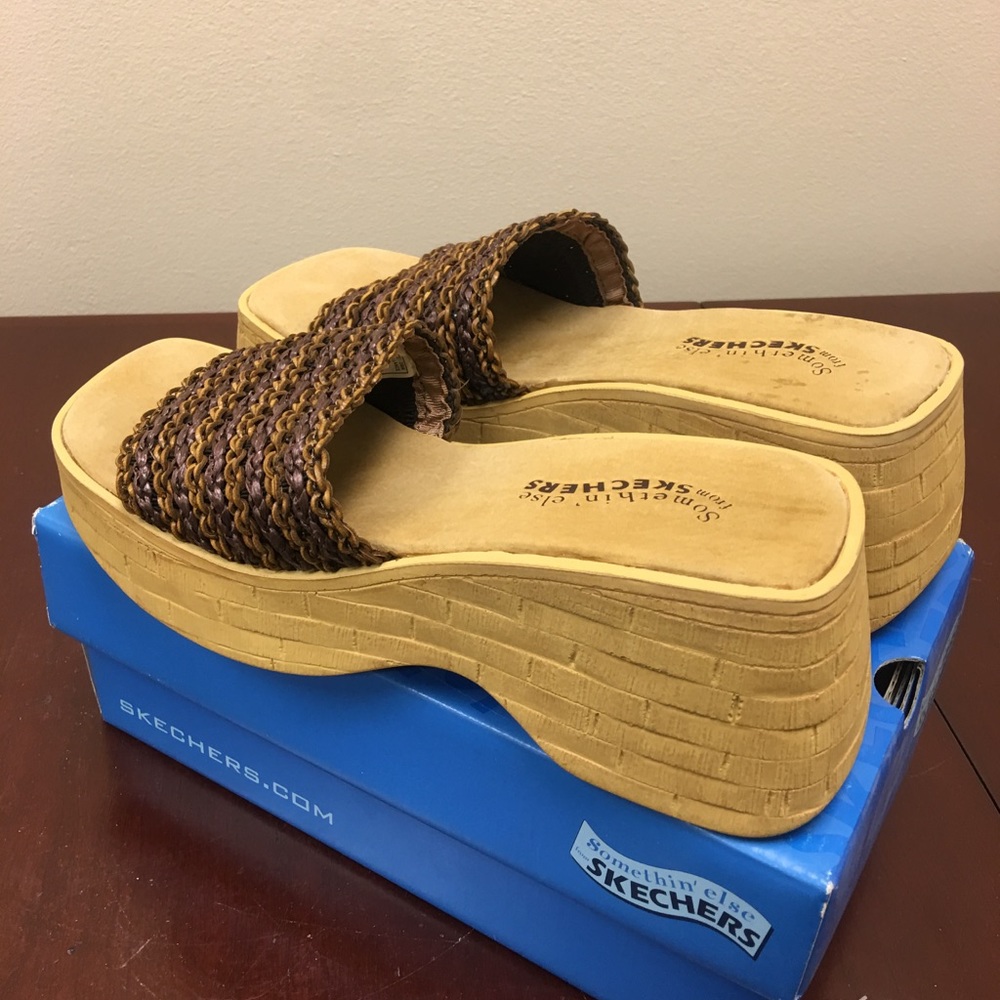 Skechers Gossips Wedge Platform Sandals