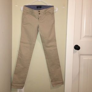 American Eagle slim-fit stretch khaki chinos