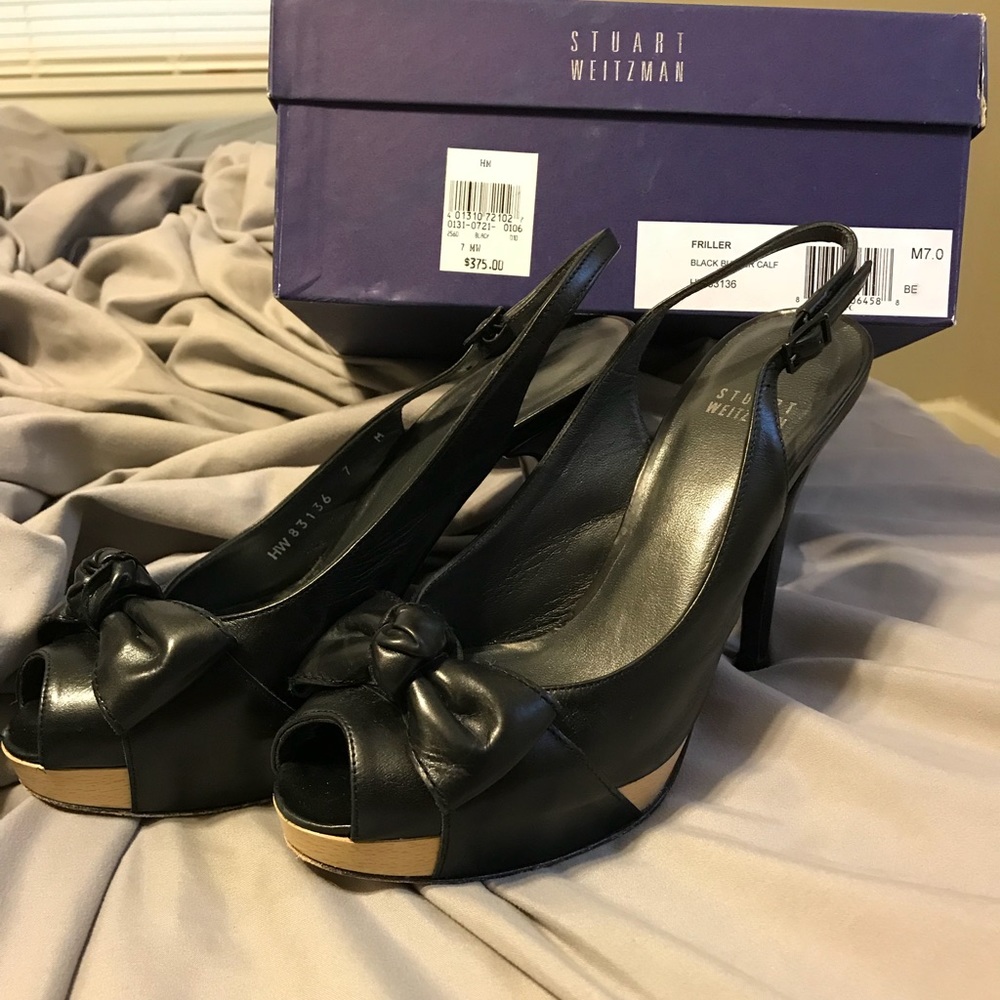 Stuart Weitzman Size 7 Black slingback Shoes