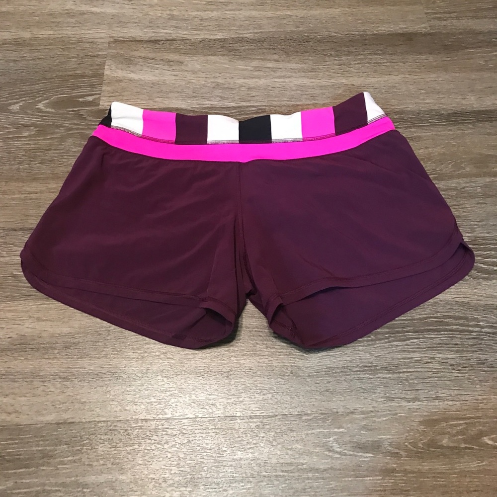 Lululemon Magenta 4” Run Times Shorts