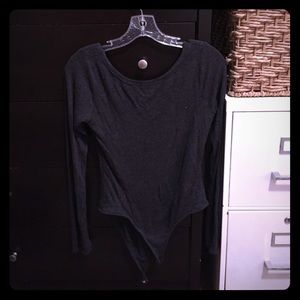 Ballet Back GAP Charcoal Grey Bodysuit