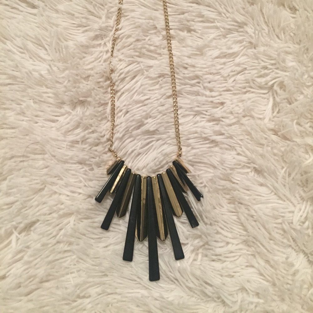 Gold & Black Fashion Necklace