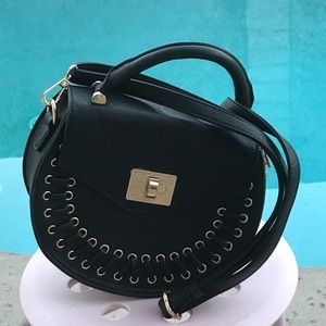 Fall Sale! 🍁 Black and Gold Round Cross Body Bag