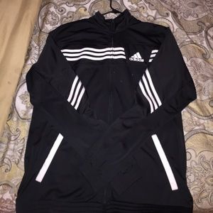 Black/White Adidas Track Jacket