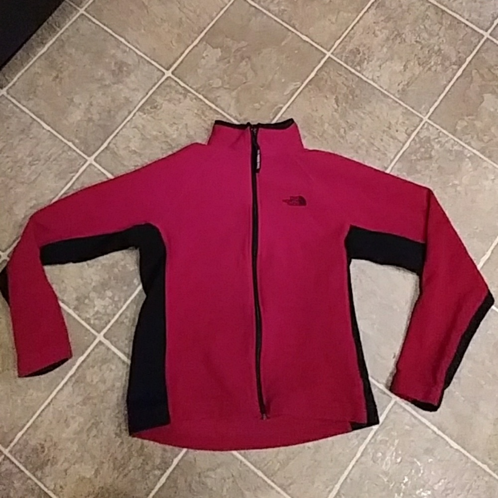 Woman's THE NORTH FACE red fleece jacket SMALL