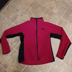 Woman's THE NORTH FACE red fleece jacket SMALL