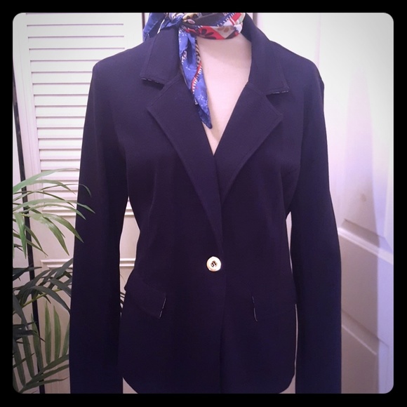 Clothes (real) Jackets & Blazers - Clothes ( real) one button blue jacket. Size 14