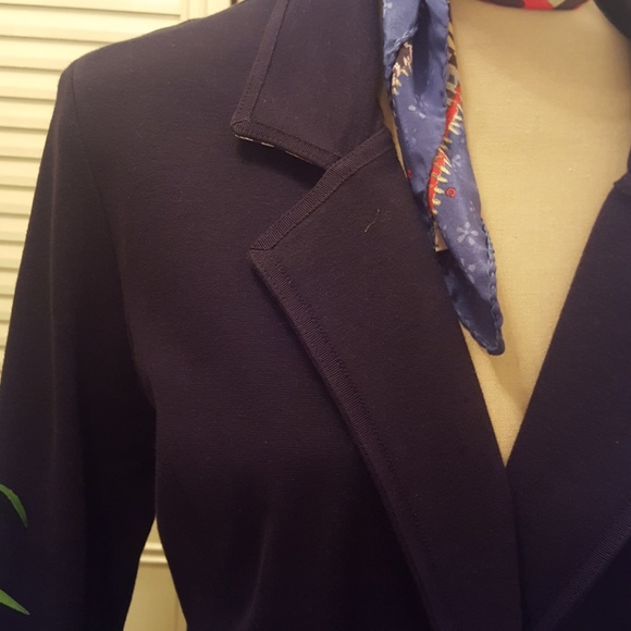 Clothes ( real) one button blue jacket. Size 14 - Picture 2 of 8