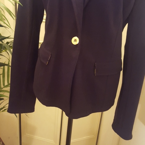 Clothes ( real) one button blue jacket. Size 14 - Picture 3 of 8