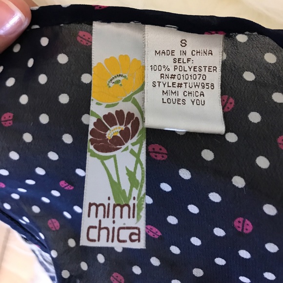 Mimi Chica see through polka dotted tiered tunic - Picture 3 of 3